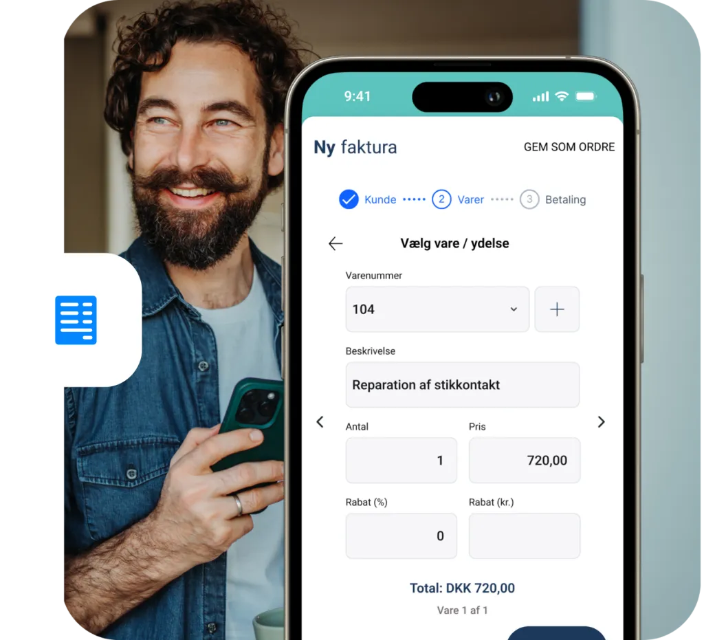 Invoice app in Uniconta Mobile invoicing and overview
